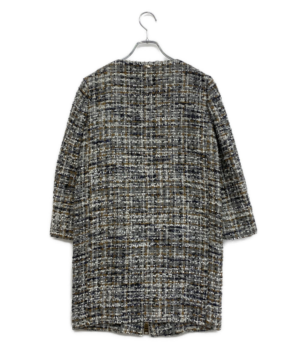 HERNO コート ツイード CA0288D-13362-9010 レディース SIZE 40 ヘルノ