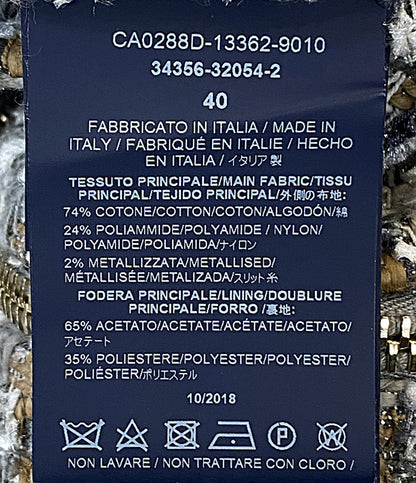 HERNO コート ツイード CA0288D-13362-9010 レディース SIZE 40 ヘルノ