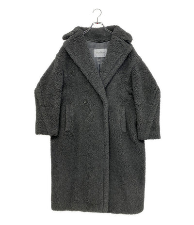 MAX MARA テディアイコンコート ダブルボタン ダークグレー 23AW レディース SIZE XS マックスマーラ