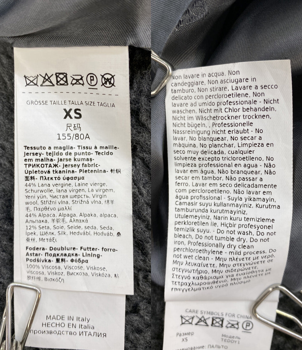 MAX MARA テディアイコンコート ダブルボタン ダークグレー 23AW レディース SIZE XS マックスマーラ