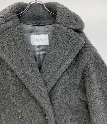 MAX MARA テディアイコンコート ダブルボタン ダークグレー 23AW レディース SIZE XS マックスマーラ