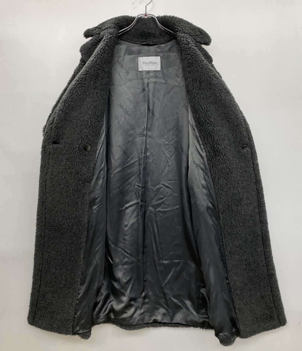 MAX MARA テディアイコンコート ダブルボタン ダークグレー 23AW レディース SIZE XS マックスマーラ