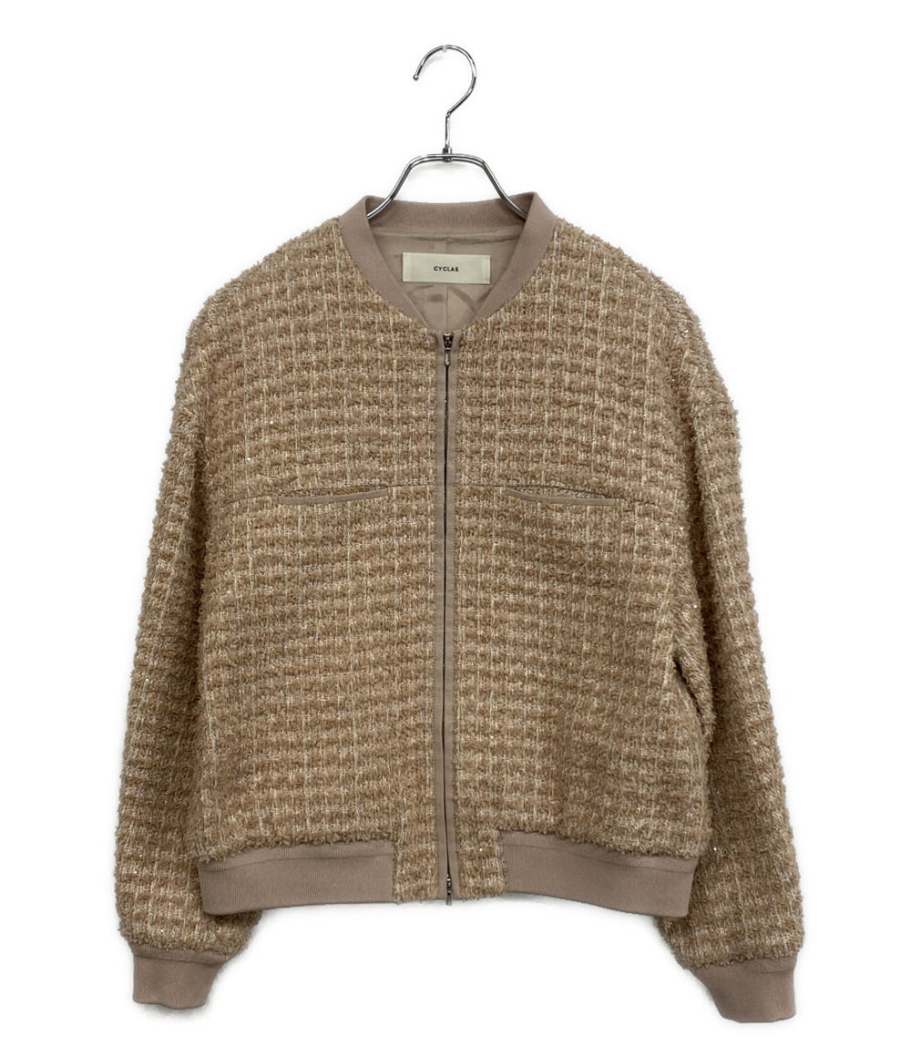 CYCLAS ツイードブルゾン ピンクベージュ R04-42000 レディース SIZE 34 シクラス