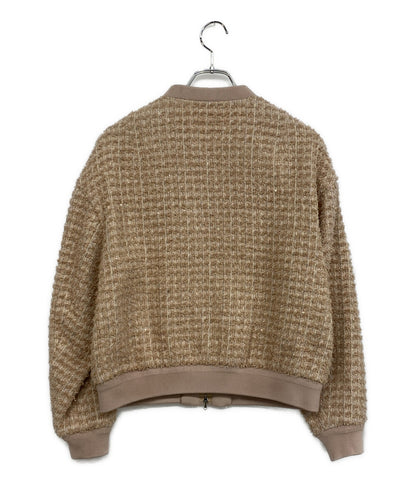 CYCLAS ツイードブルゾン ピンクベージュ R04-42000 レディース SIZE 34 シクラス