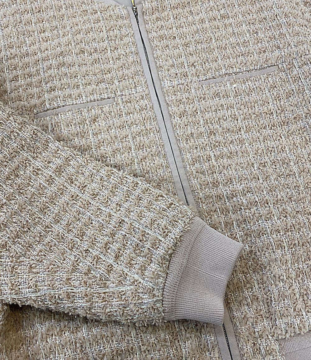 CYCLAS ツイードブルゾン ピンクベージュ R04-42000 レディース SIZE 34 シクラス