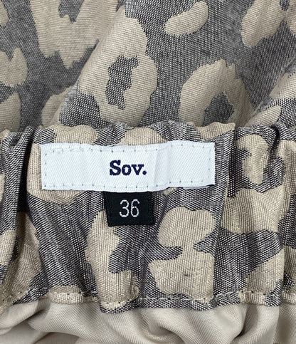 DOUBLE STANDARD CLOTHING レオパードジャガードティアードスカート レディース SIZE 36 ダブルスタンダードクロージング