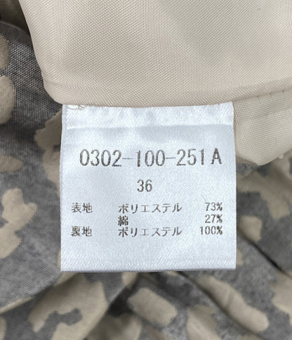 DOUBLE STANDARD CLOTHING レオパードジャガードティアードスカート レディース SIZE 36 ダブルスタンダードクロージング