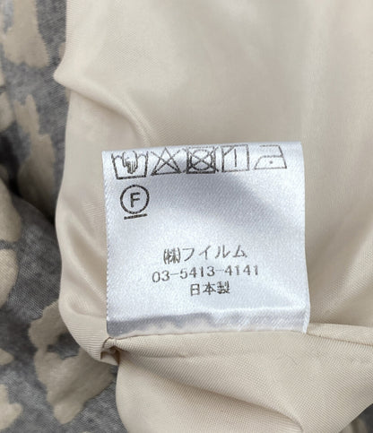 DOUBLE STANDARD CLOTHING レオパードジャガードティアードスカート レディース SIZE 36 ダブルスタンダードクロージング