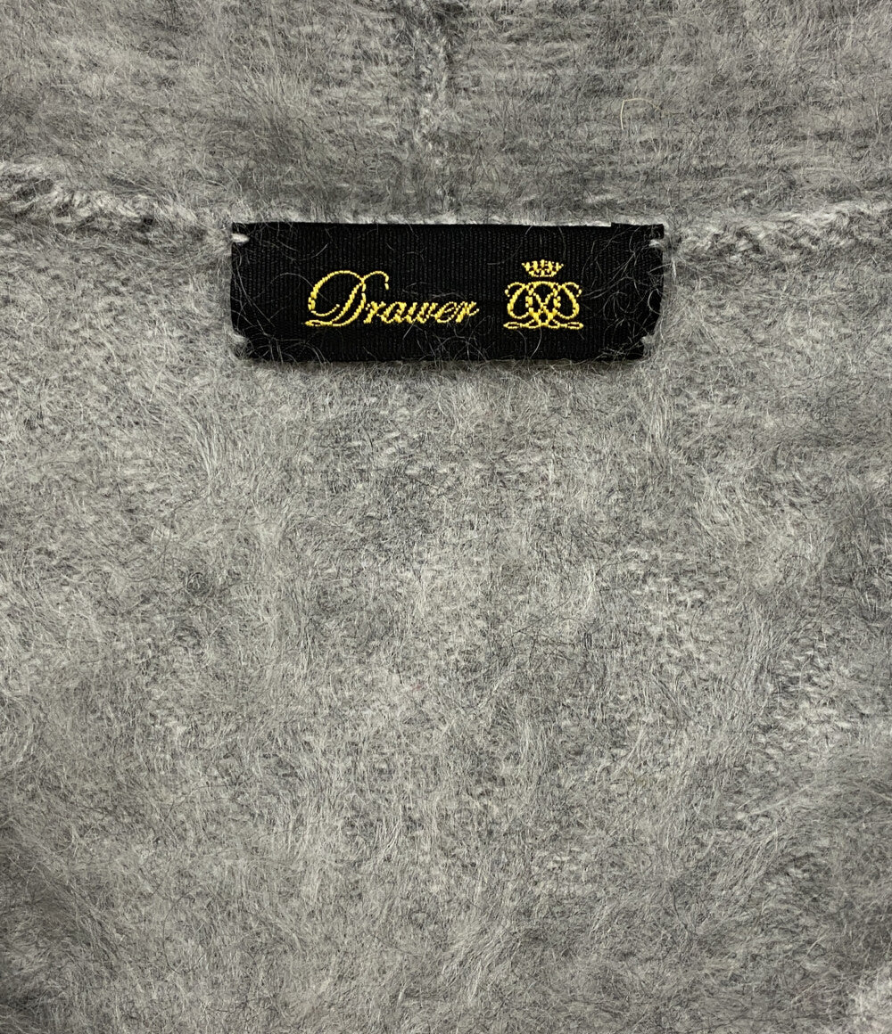 美品 Drawer カシミヤファーVネックカーディガン レディース SIZE - ドゥロワー