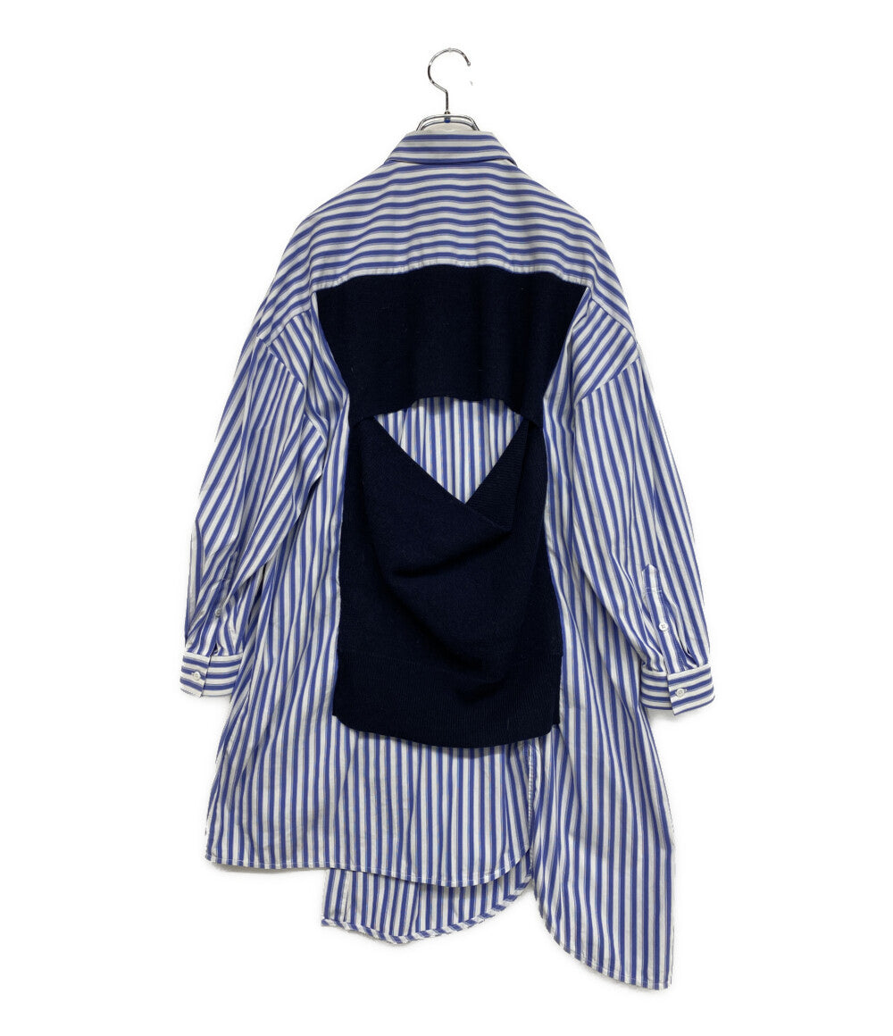 ENFOLD ストライプハイゲージウールシャツコンビニット 300DA370-0940 レディース SIZE 38 エンフォルド