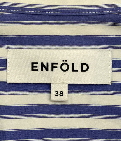 ENFOLD ストライプハイゲージウールシャツコンビニット 300DA370-0940 レディース SIZE 38 エンフォルド