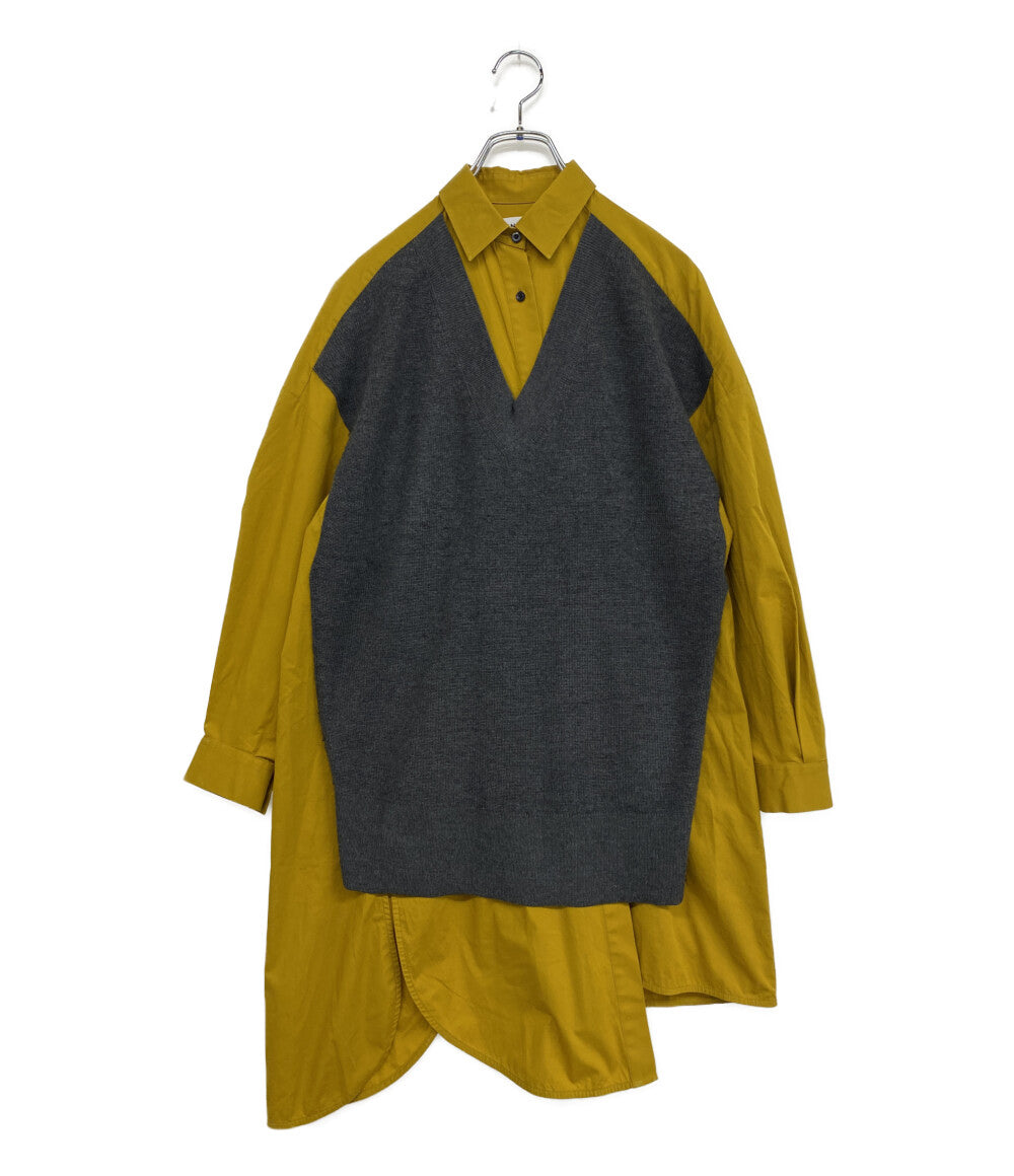 ENFOLD 長袖シャツ ハイゲージウールシャツコンビニット 300DA370-0940 レディース SIZE 38 エンフォルド