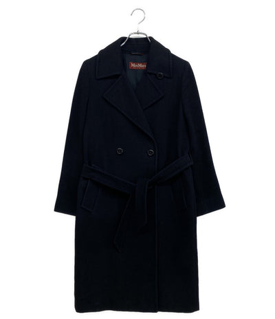 MAX MARA STUDIO ステュディオ コート ブラック ベルト付き 60162023000 レディース SIZE 38 マックスマーラ