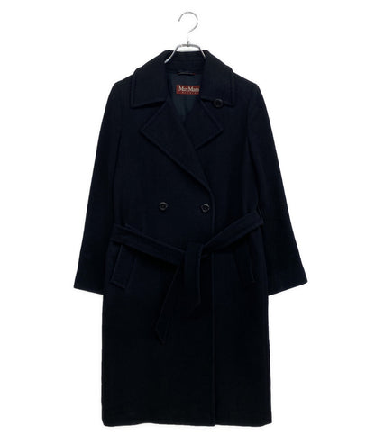 MAX MARA STUDIO ステュディオ コート ブラック ベルト付き 60162023000 レディース SIZE 38 マックスマーラ