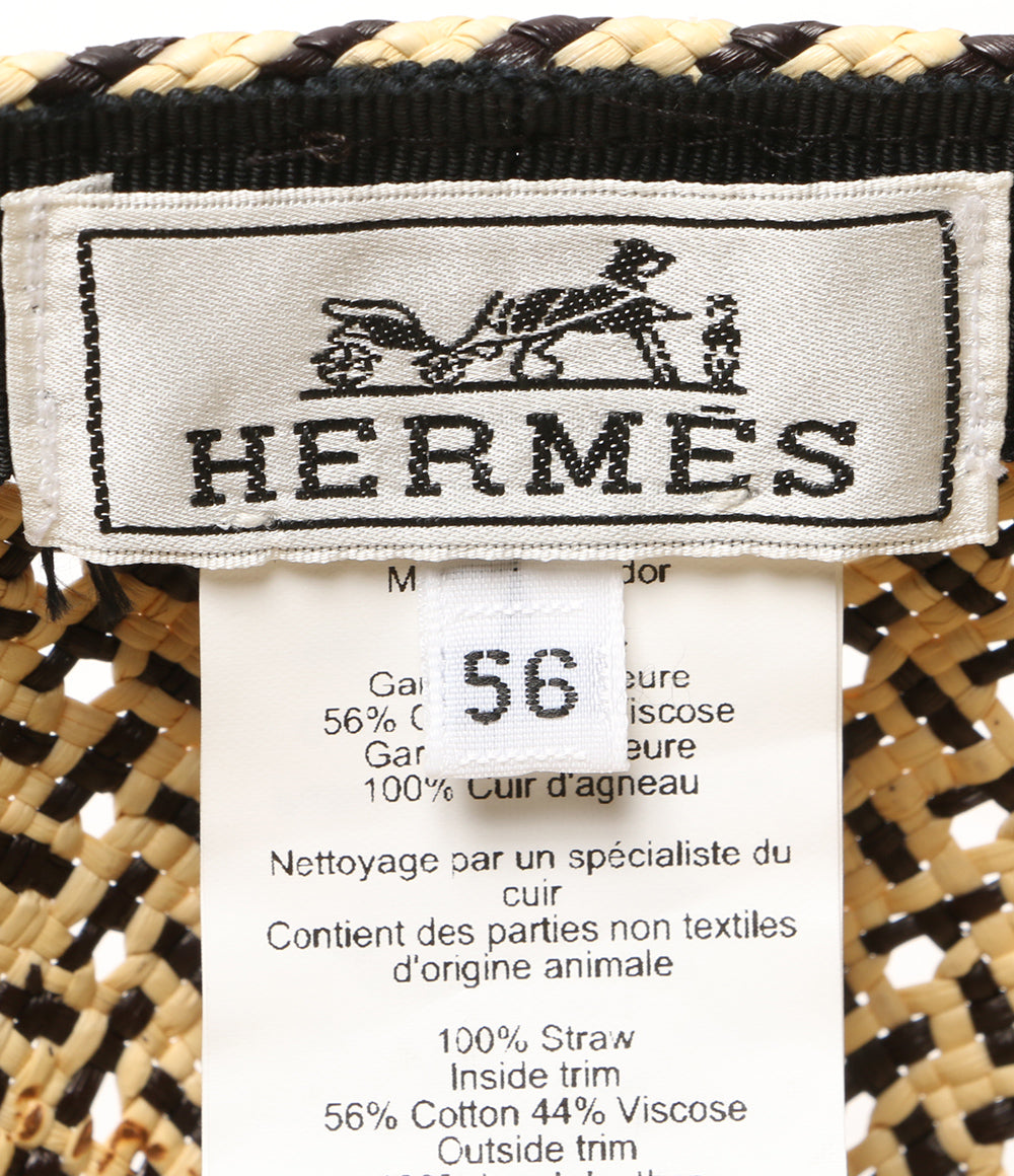 HERMES タンザニアストローキャップ 21SS レディース SIZE 56 エルメス