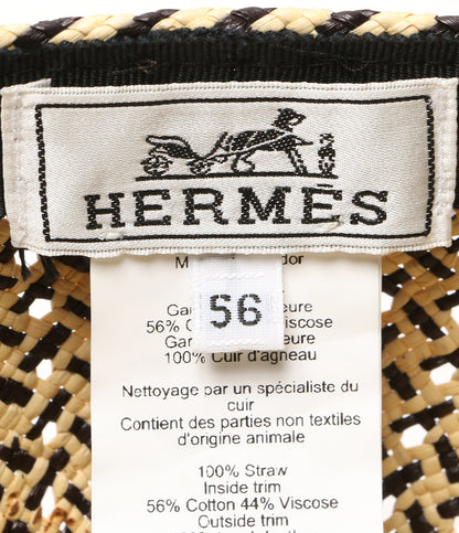 HERMES タンザニアストローキャップ 21SS レディース SIZE 56 エルメス