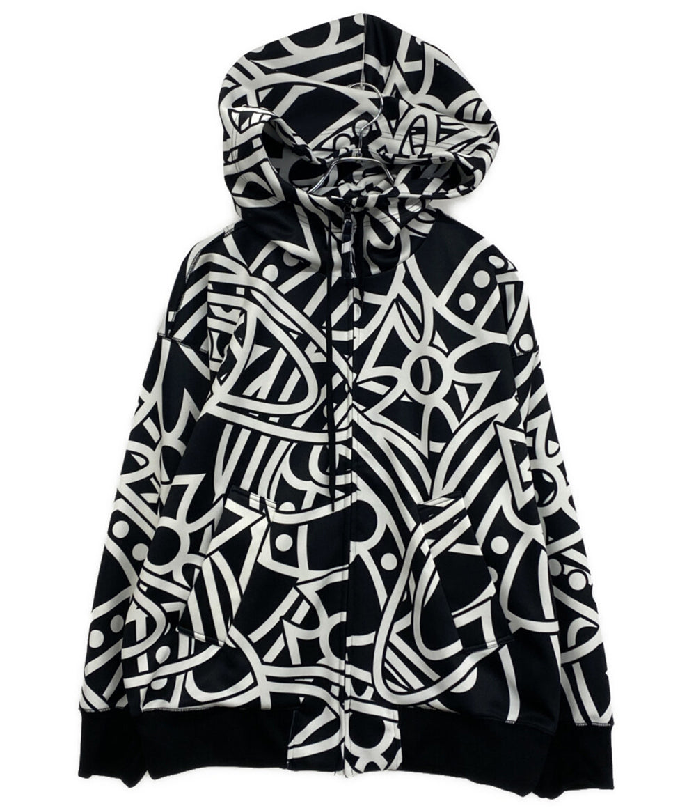 美品 VIVIENNE WESTWOOD パーカー Big Orbs 総柄 フルジップ VW-J2-75048 メンズ SIZE 44 ヴィヴィアンウエストウッド