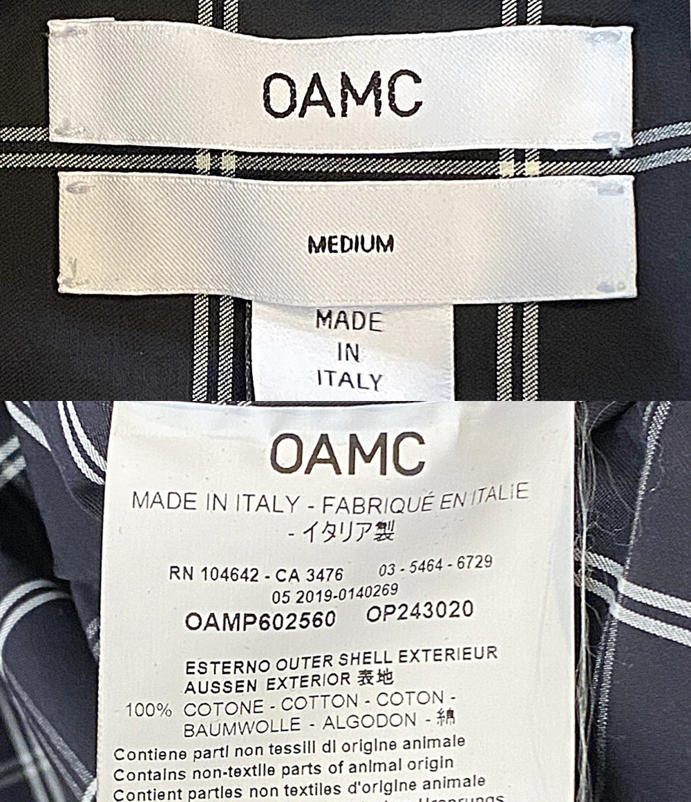 OAMC 長袖シャツ Apology Shirt サイドスリット チェック OAMP602560 メンズ SIZE M オーエーエムシー