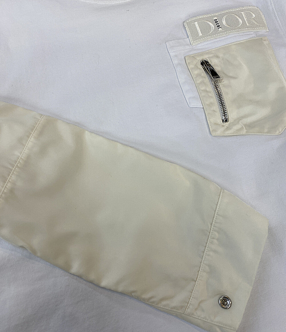 美品 DIOR HOMME 長袖Tシャツ ×Sacai Docking Side Slit Tee