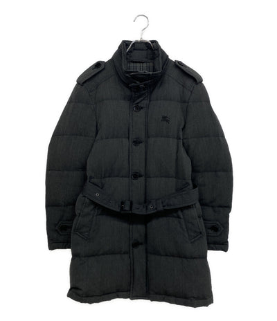 BURBERRY BLACK LABEL ダウンロングコート グレー D1F71-657-07 メンズ SIZE M バーバリーブラックレーベル