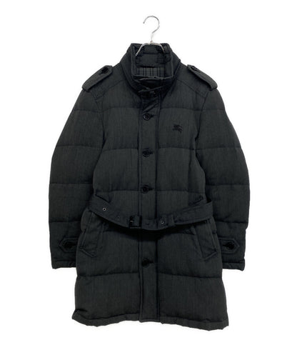 BURBERRY BLACK LABEL ダウンロングコート グレー D1F71-657-07 メンズ SIZE M バーバリーブラックレーベル