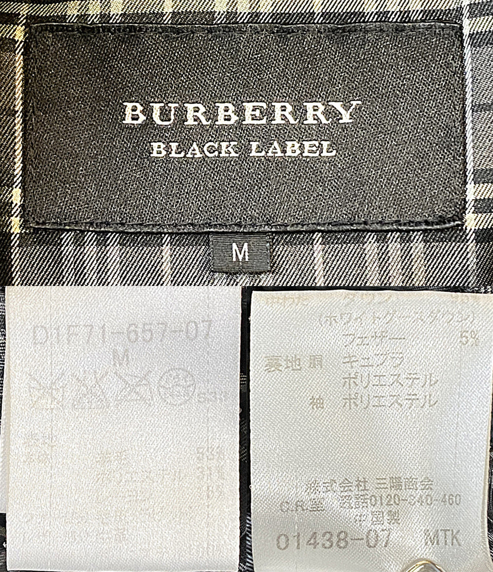 BURBERRY BLACK LABEL ダウンロングコート グレー D1F71-657-07 メンズ SIZE M バーバリーブラックレーベル
