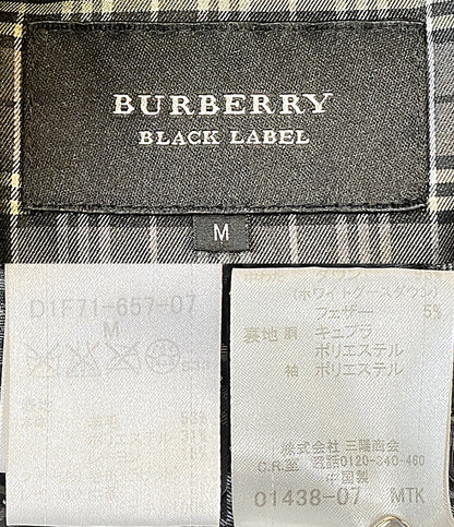 BURBERRY BLACK LABEL ダウンロングコート グレー D1F71-657-07 メンズ SIZE M バーバリーブラックレーベル