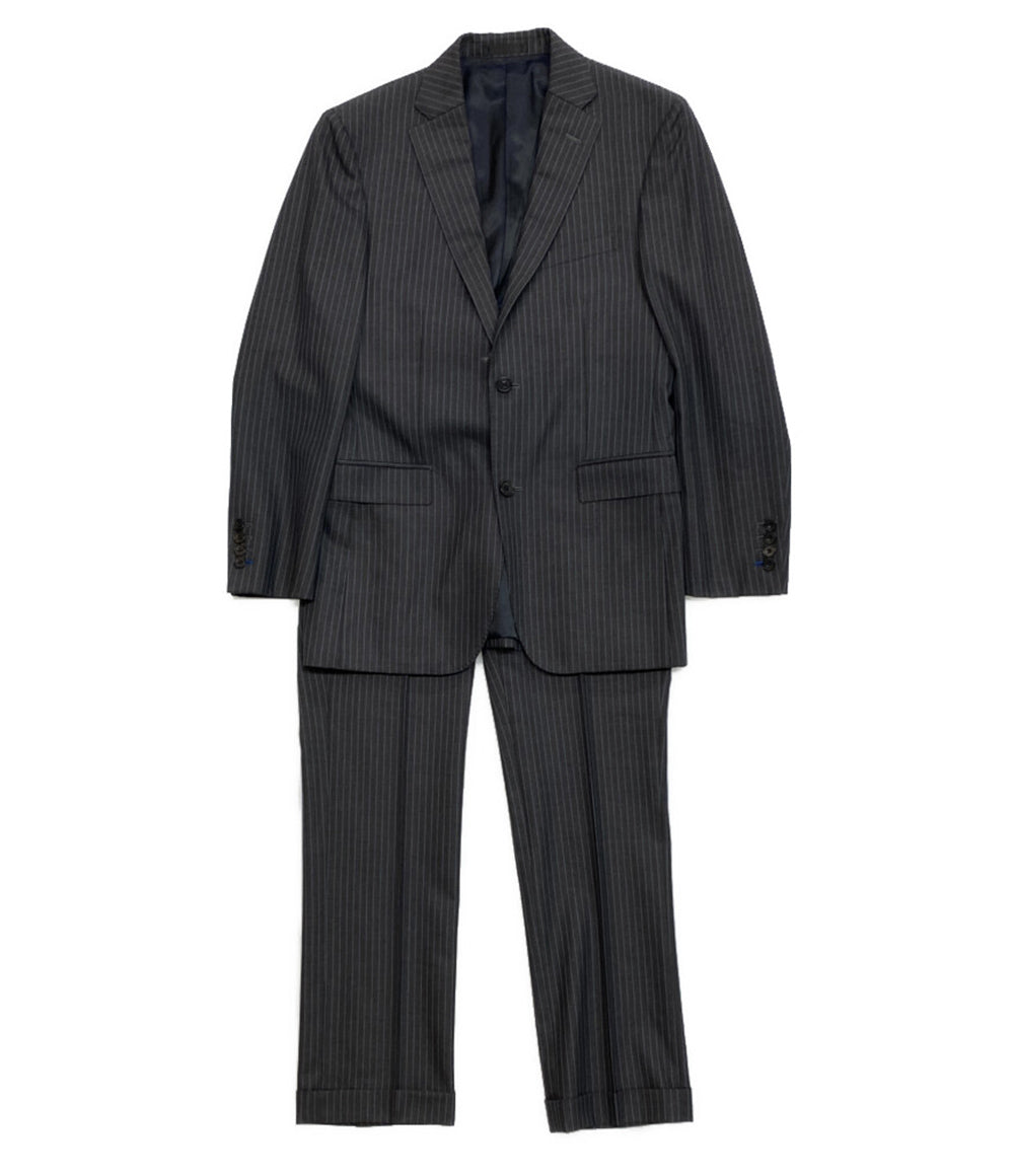 BURBERRY BLACK LABEL ウールスーツ セットアップ ストライプ メンズ SIZE 38 バーバリーブラックレーベル