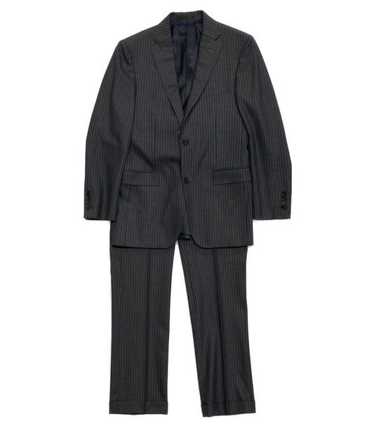 BURBERRY BLACK LABEL ウールスーツ セットアップ ストライプ メンズ SIZE 38 バーバリーブラックレーベル