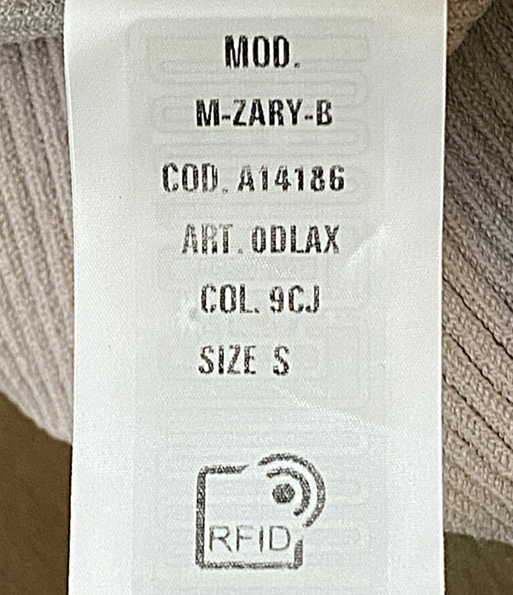 美品 DIESEL Dロゴエンブレムニットリブワンピース 長袖 レディース SIZE S ディーゼル