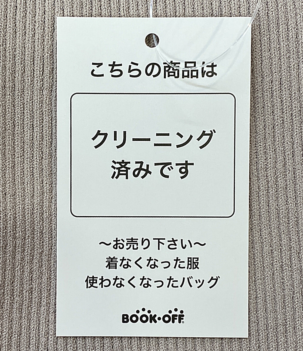 美品 DIESEL Dロゴエンブレムニットリブワンピース 長袖 レディース