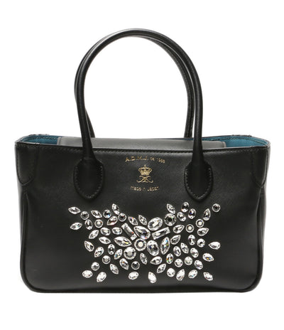 A.D.M.J. ハンドバッグ マドモワゼル ビジュー ブラック レディース エーディーエムジェイ