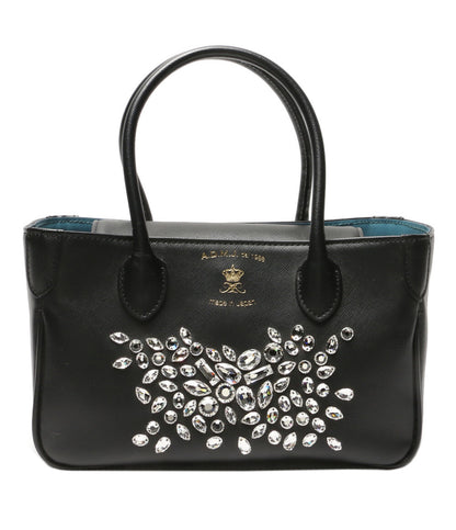 A.D.M.J. ハンドバッグ マドモワゼル ビジュー ブラック レディース エーディーエムジェイ