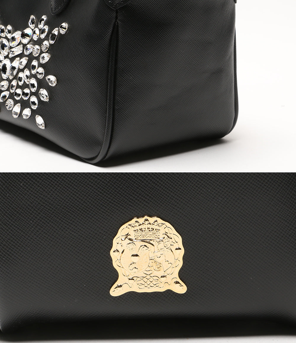 A.D.M.J. ハンドバッグ マドモワゼル ビジュー ブラック レディース エーディーエムジェイ