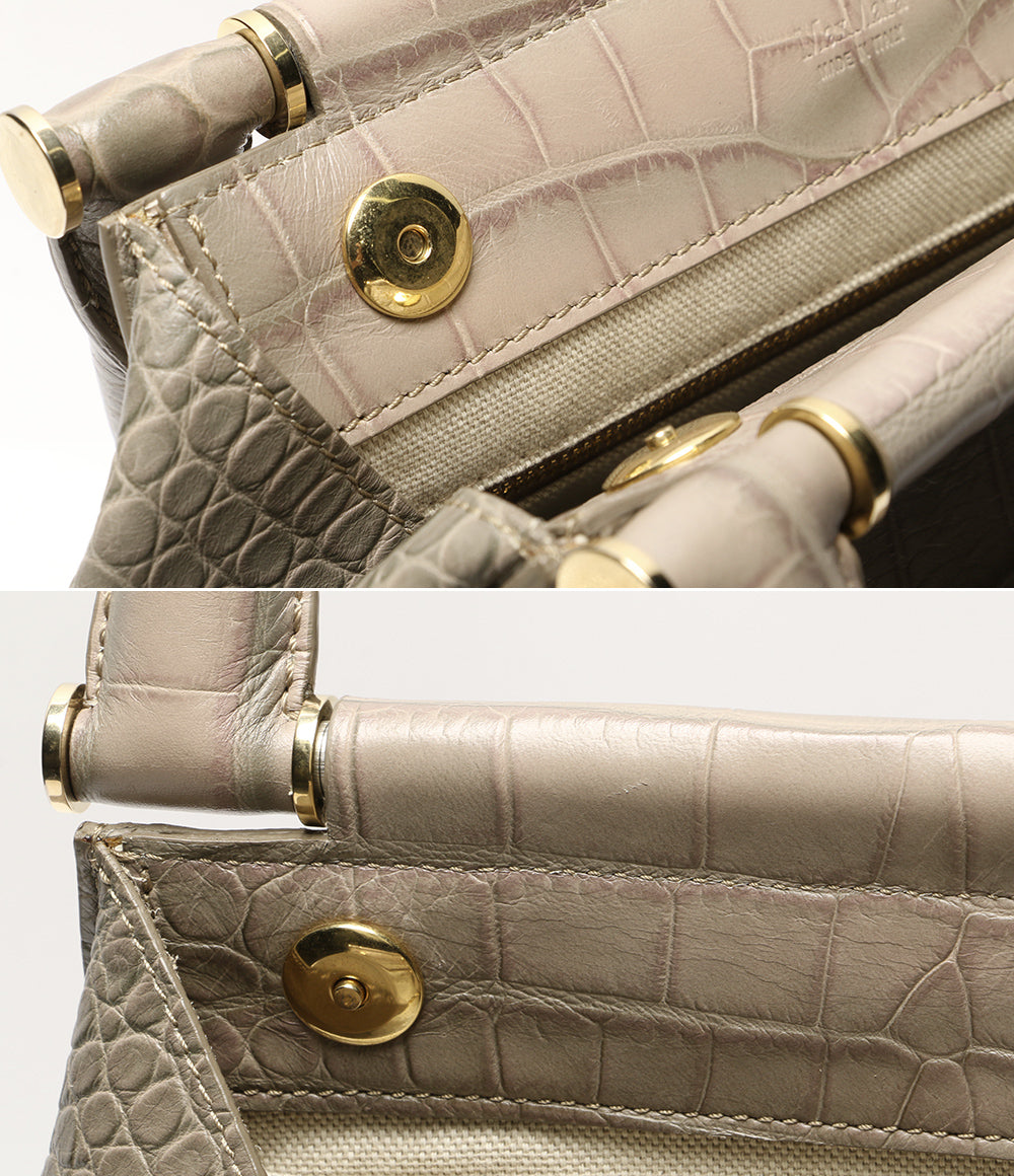 マックスマーラ 良品 イタリア製 2way 自立 グリーンレザー ハンドバッグ vectorpremium_216-202409250334