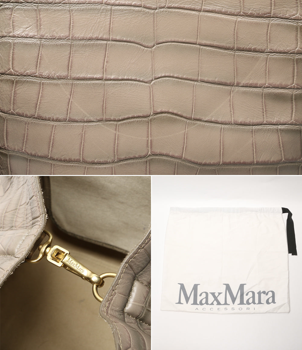 MAXMARA ハンドバッグ クロコ アニータ レディース マックスマーラ