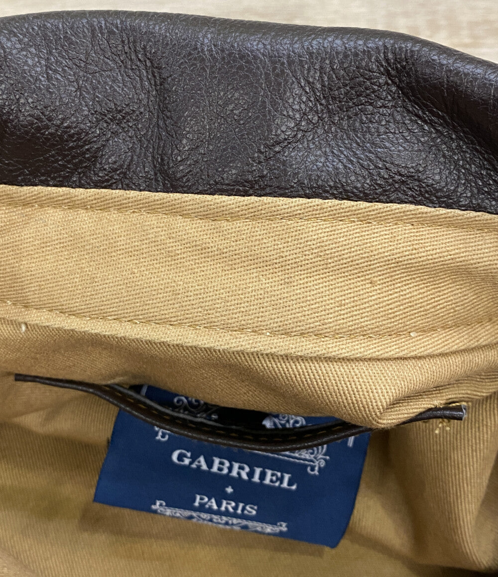 GABRIEL ガブリエル レザージャケット ブラウン メンズ SIZE L