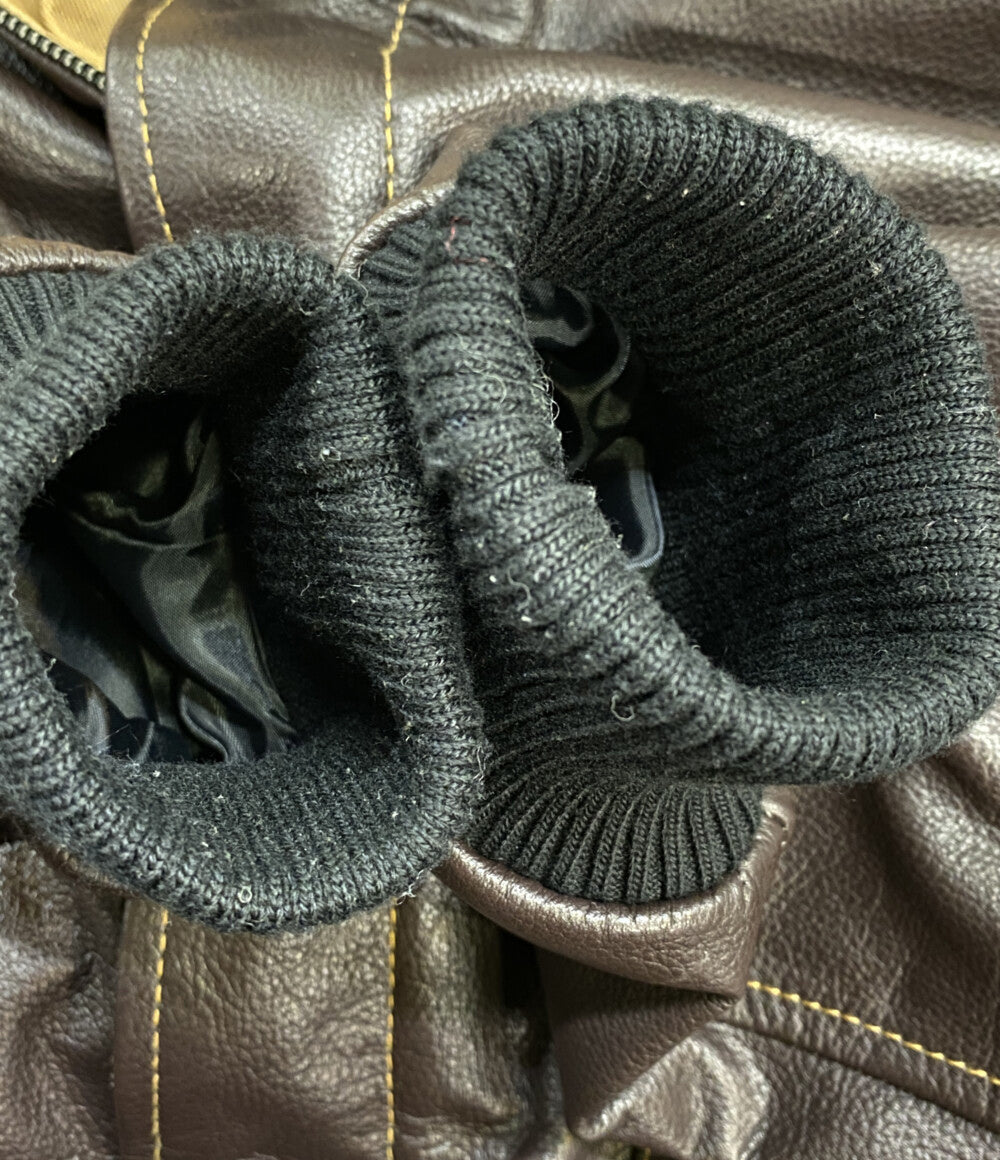 GABRIEL ガブリエル レザージャケット ブラウン メンズ SIZE L