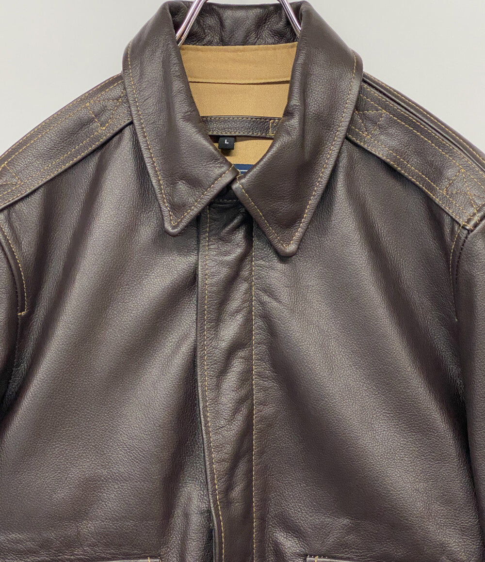 GABRIEL ガブリエル レザージャケット ブラウン メンズ SIZE L