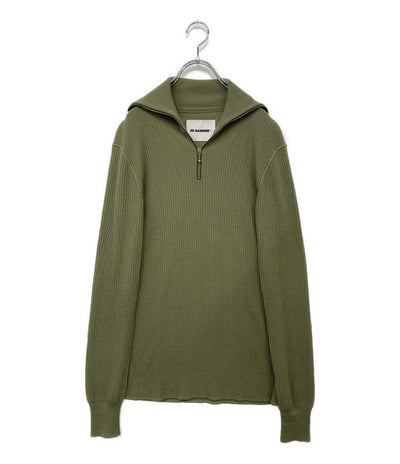 Jil sander ニット ハーフジップ グリーン レディース SIZE 34 ジルサンダー