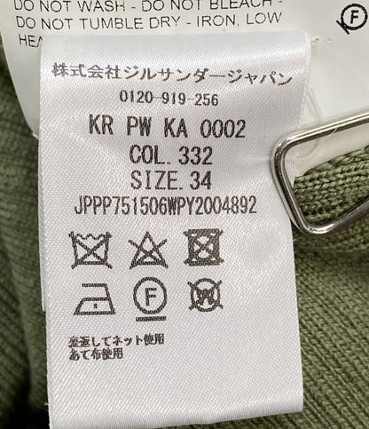 Jil sander ニット ハーフジップ グリーン レディース SIZE 34 ジルサンダー