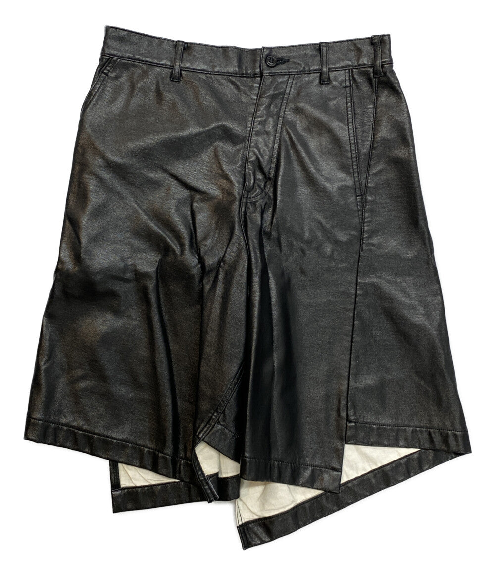 訳あり COMME des GARCONS HOMME PLUS レザーショートパンツ PP-P037 メンズ SIZE XS コムデギャルソンオムプリュス
