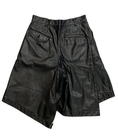 訳あり COMME des GARCONS HOMME PLUS レザーショートパンツ PP-P037 メンズ SIZE XS コムデギャルソンオムプリュス