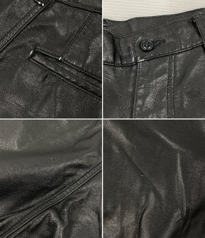 訳あり COMME des GARCONS HOMME PLUS レザーショートパンツ PP-P037 メンズ SIZE XS コムデギャルソンオムプリュス