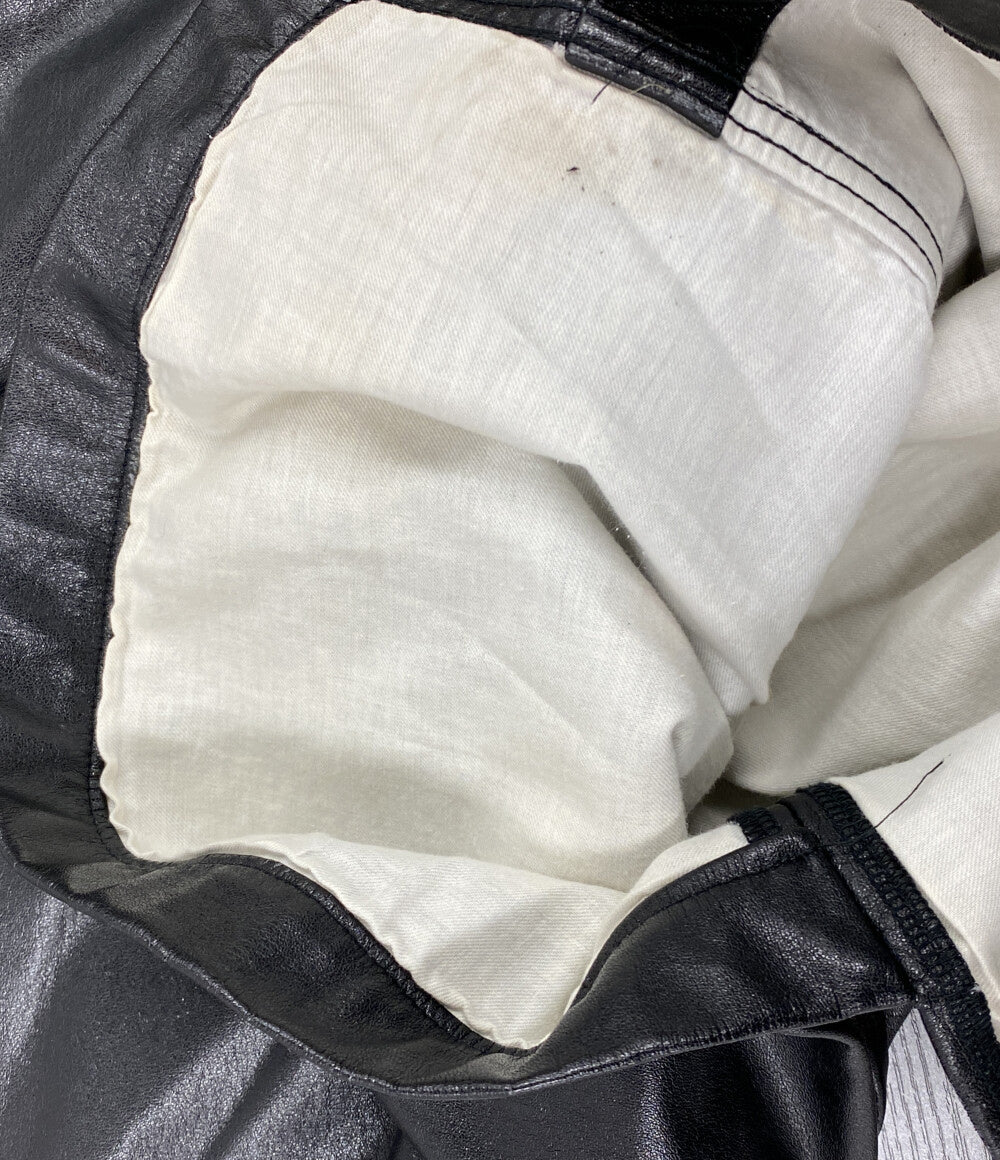 訳あり COMME des GARCONS HOMME PLUS レザーショートパンツ PP-P037 メンズ SIZE XS コムデギャルソンオムプリュス