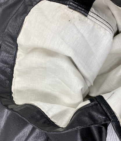 訳あり COMME des GARCONS HOMME PLUS レザーショートパンツ PP-P037 メンズ SIZE XS コムデギャルソンオムプリュス