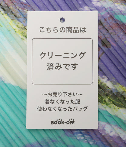 美品 PLEATS PLEASE 大判ストール ブルー系 PP62-AD371 レディース プリーツプリーズ