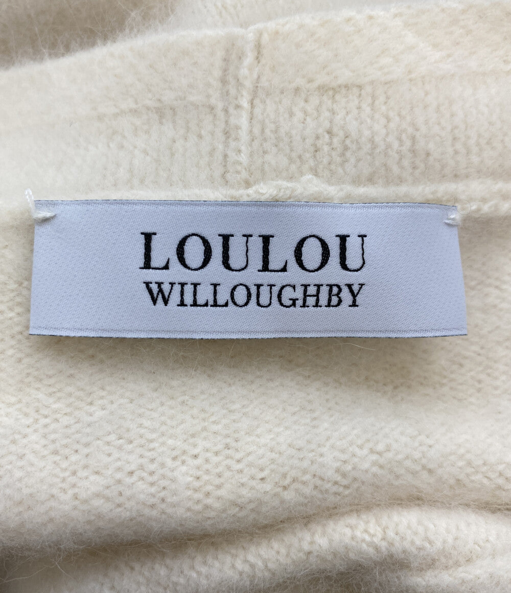 美品 LOULOU WILLOUGHBY ルル ウィルビー ロングカーディガン ホワイト系 レディース SIZE 2