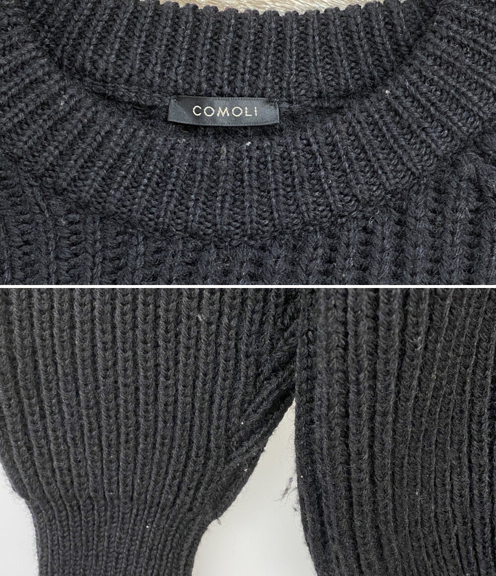 COMOLI×BLACK SHEEP ブラックシープ ガンパッチニット L03-06011 メンズ SIZE 3 コモリ