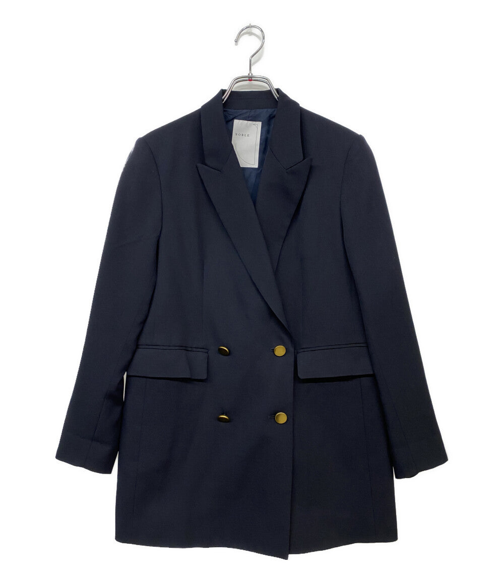 NOBLE ノーブル テーラードジャケット 紺ブレ ダブル 金釦 GY70 レディース SIZE 36
